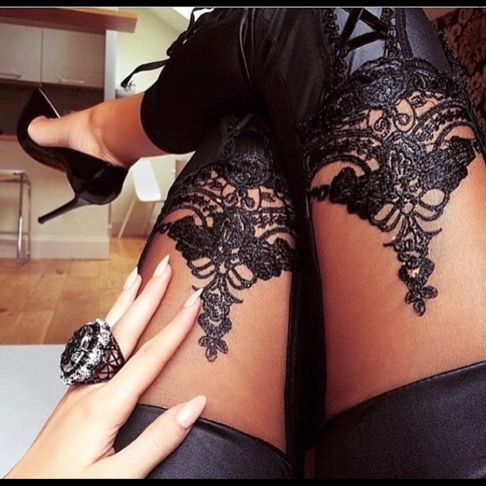 JUST IN! Leather and Lace Leggings